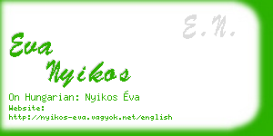 eva nyikos business card