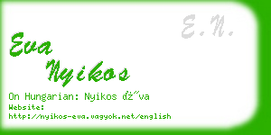 eva nyikos business card